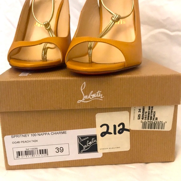 Christian Louboutin 39 EU Peach (yellow hue). - Picture 12 of 15